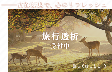 古都奈良で、心のリフレッシュ。旅行透析受付中